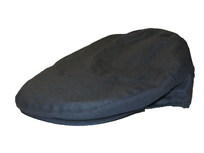 Hochwertige Herren Herren traditionelle komplett gefütterte Wachs Baumwolle Flatcap in Marineblau