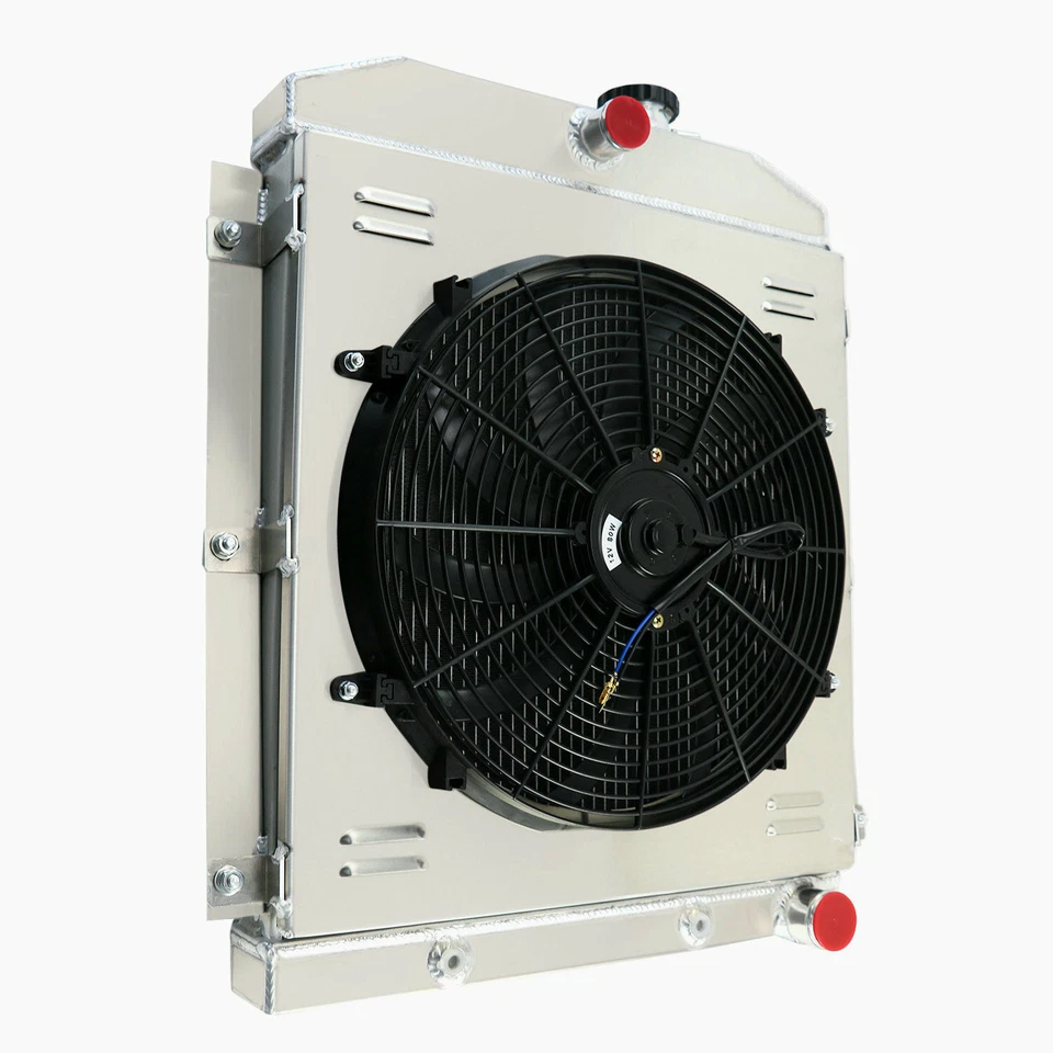 3 Row Aluminum Radiator+Shroud Fan for 1947-1954 Chevrolet TRUCK 3100 I6 Foto 4 de 4