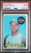 PSA 4 WEIRD BLACK INK ERROR REGGIE JACKSON ROOKIE 1969 TOPPS #260 GRADED *TPHLC
