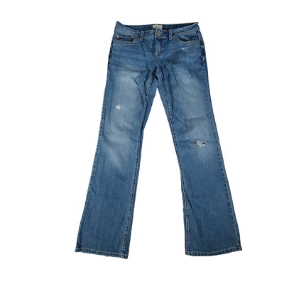 Aeropostale Jeans Women 7/8 30x31 Chelsea  Bootcut Distressed Denim Blue