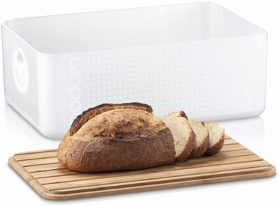 Bodum BISTRO Brotdose mit Bambus Schneidebrett *NEU*