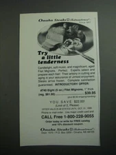 1989 Omaha Steaks Ad - Try a little tenderness