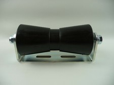 Sliprolle Bootsauflage Kielrolle Rolle 200mm Gummi schwarz +Halterung 30056-102S