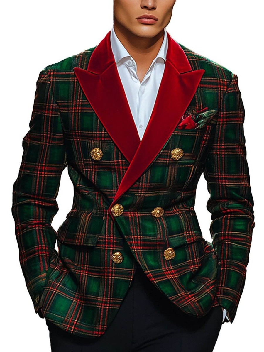 Men's Double Row Suit 1 Set Red Green Color Scheme for Christmas Theme | eBay Men's Double Row Suit 1 Set Red Green Color Scheme for Christmas Theme | eBay