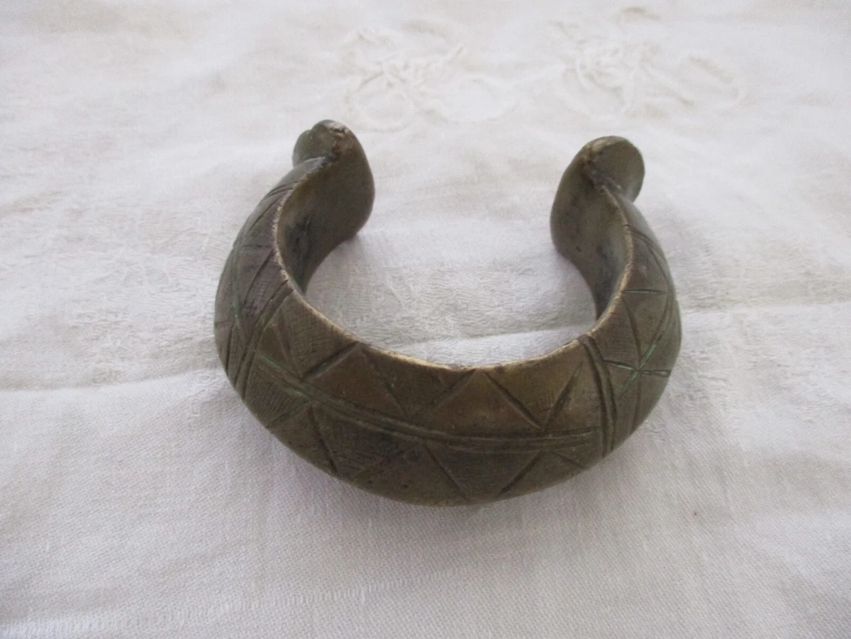 bracelet touareg Niger ancien Bronze argenté ethnic bijou