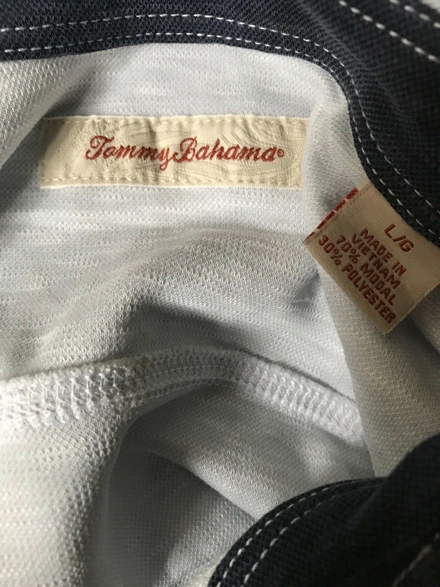 TOMMY BAHAMA (L) Embroidered MARLIN Logo Polo Casual Shirt | eBay