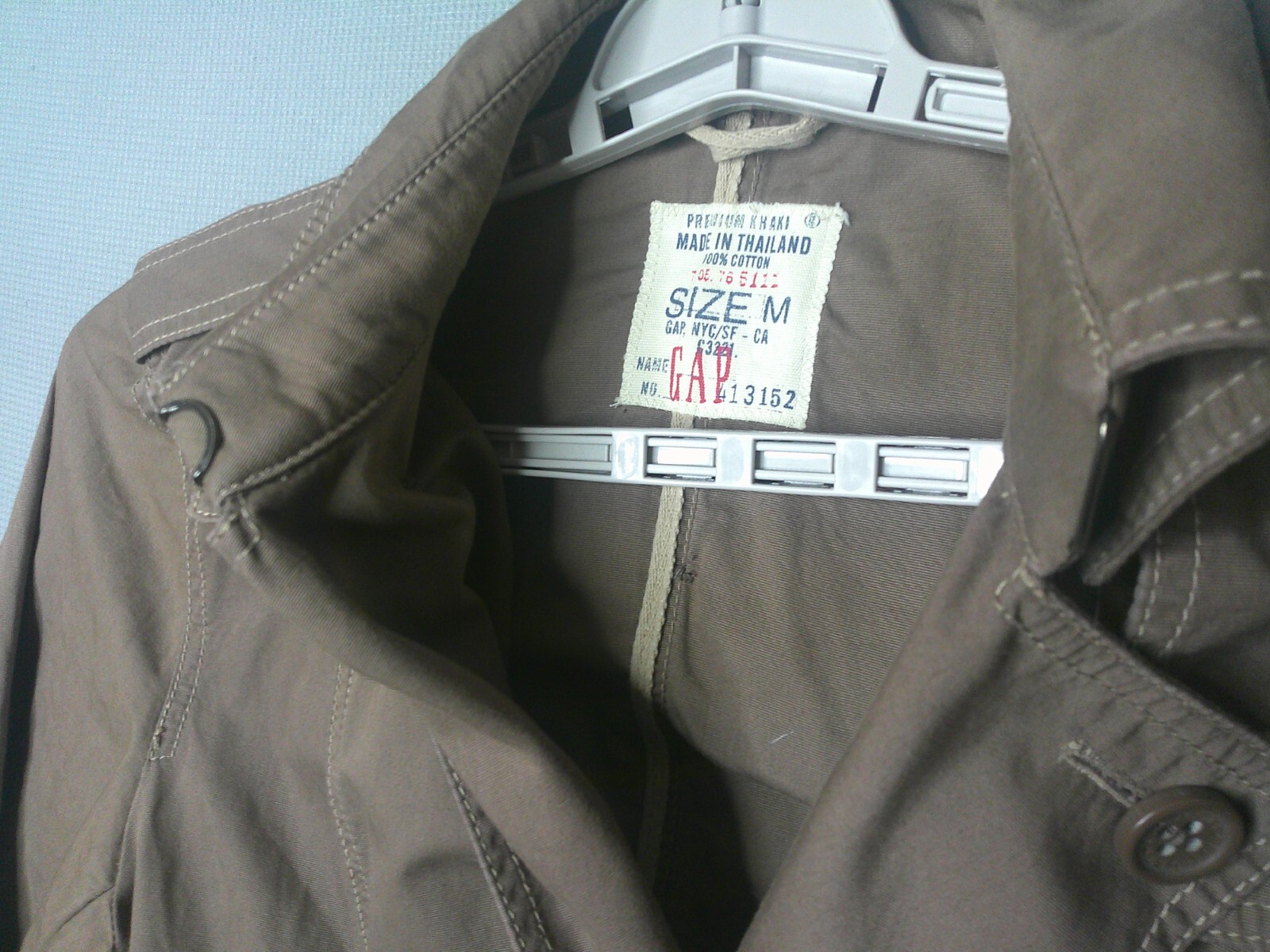 Gap Double Breasted Jacket Womens Medium Tan Belt… - image 6