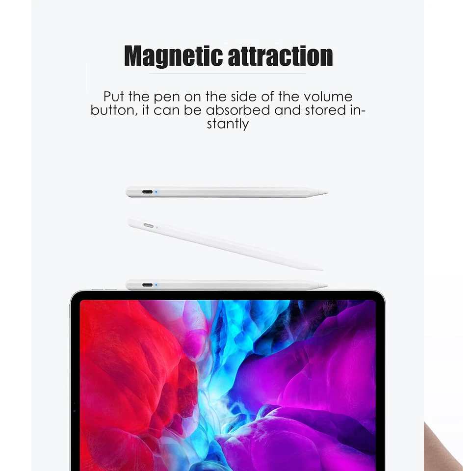 Stylus for Apple Pencil iPad 6/7/8/9th Gen,Pro 2022-2018, mini 6/5,Air 4/3 Pen P - Image 4 of 4