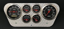 1953 1954 1955 Ford Truck 6 Gauged Dash Panel Engine Turned Billet Insert Black