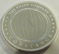 Vintage The Phaup Company Constance 1 Troy Oz. .999 Fine Silver Round Russia 108.76 per troy oz