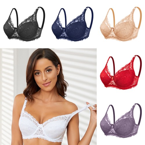 Sujetador de algodón talla grande para mujer cobertura completa sin relleno sujetadores suaves diarios nuevo - Imagen 1 de 29