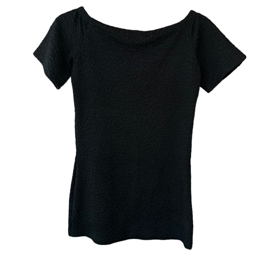 J McLaughlin Black Textured A Line Dress Size Sma… - image 2