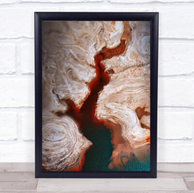 Some Earth 1 Aerial Above Perspective Water River Red Rock Formations Art Print