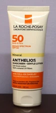 NEW La Roche-Posay SPF 50 Mineral Anthelios Sunscreen Gentle Lotion 3 Oz 03/26