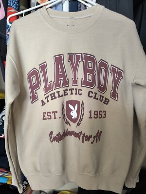Playboy athletic club entertainment spell out university pull over
