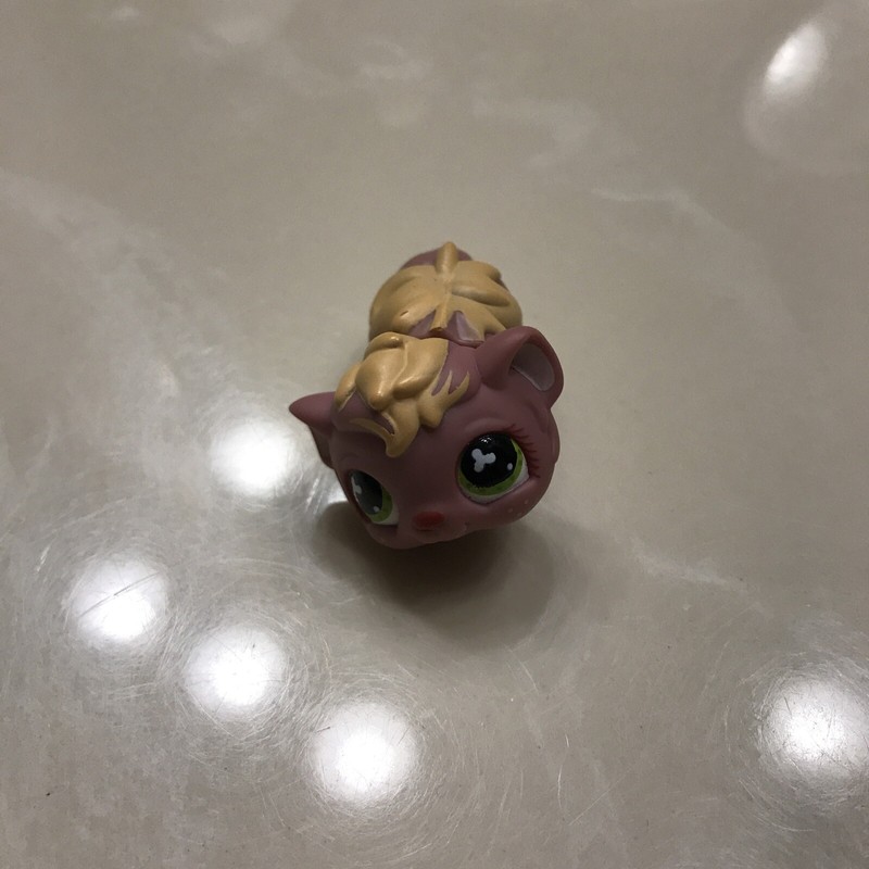 LPS LITTLEST PET SHOP GUINEA PIG TAN BROWN HAMSTER 2007 Green Eyes TOY