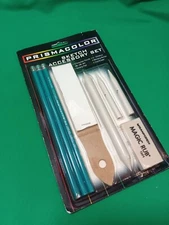 New Prismacolor Sketch Accessory Set Turquoise Quality Pencils Stump Eraser Pad