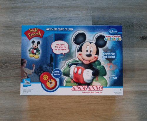 Wall Friends Mickey Mouse Interactive Wall Character Disney Uncle Milton New - Afbeelding 1 van 1