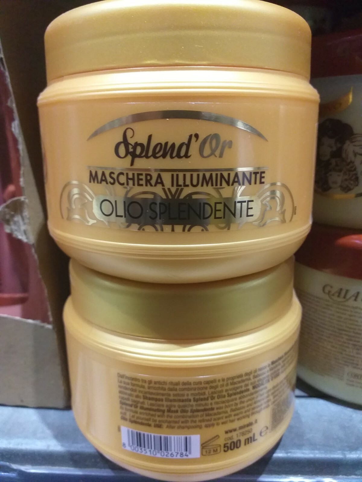 12 pezzi SPLEND'OR OLIO SPLENDENTE Masc. Illuminante per capelli 500ml NUOVA - Immagine 2