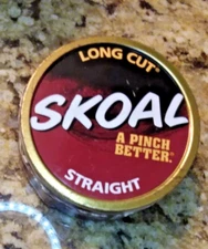 Skoal Can March 27 2010 Pre Warning Lid Skoal Straight Long Cut Snuff.