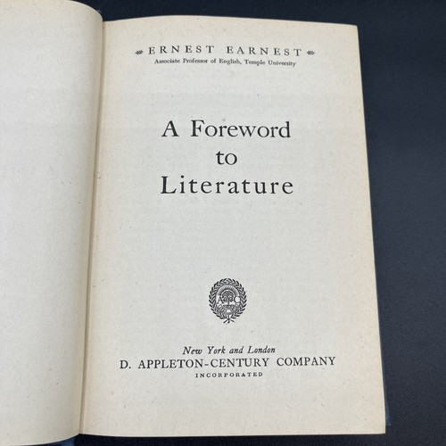 A Foreword To Literature By Ernest Earnest 1945 - Foto 3 di 5
