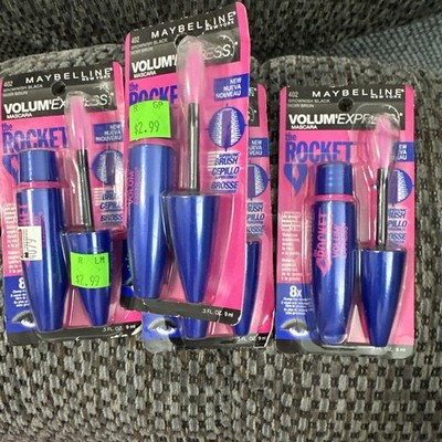 Lot of 4 Maybelline Mascara The Rocket Volum'Express Washable 402 Brownish Black