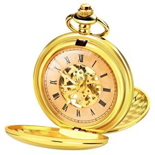 1Pc 0.7in Dial Thickness Men's Mechanical Vintage Pocket Watch Ideal Gifts;