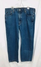 Men's Levi's 550 Relaxed Fit 100 Cotton Blue Jeans - Size 40x30 -D41