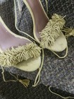 STEVE MADDEN SASSEY 10 LEATHER YELLOW TIE UP ANKLE HEELS — photo 9