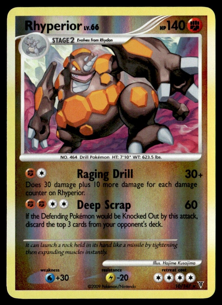Rhyperior Rare Reverse Holo Supreme Victors 10 NM Pokémon TCG