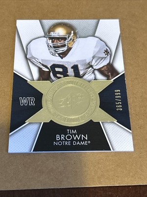 2014 Upper Deck SPx Finite Legends Football #FI-TI Tim Brown /999 Notre Dame