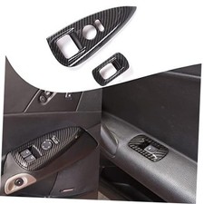 Car Window Glass Lift Switch Frame Cover Trim Compatible with carbon fiber