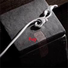 Chinese Ancient Style Sterling Silver Phoenix Tail Hairpin Hanfu Hair Stick