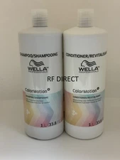 Wella Colormotion+ Shampoo and Conditioner 33.8 oz Duo + 2 free pumps NEW