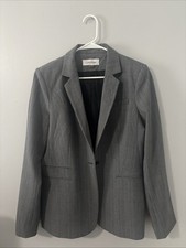 Calvin Klein Gray Blazer Size 10 Sleek Professional