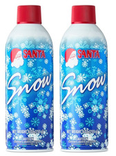  Pack of 2 Santa Snow Aerosol Spray Artificial Frost Snow In A Can 9 oz