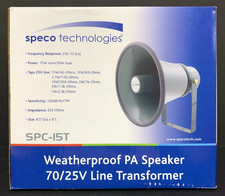 Speco Technologies SPC-15T Weatherproof PA Horn Speaker 15W/30W Brand New in Box