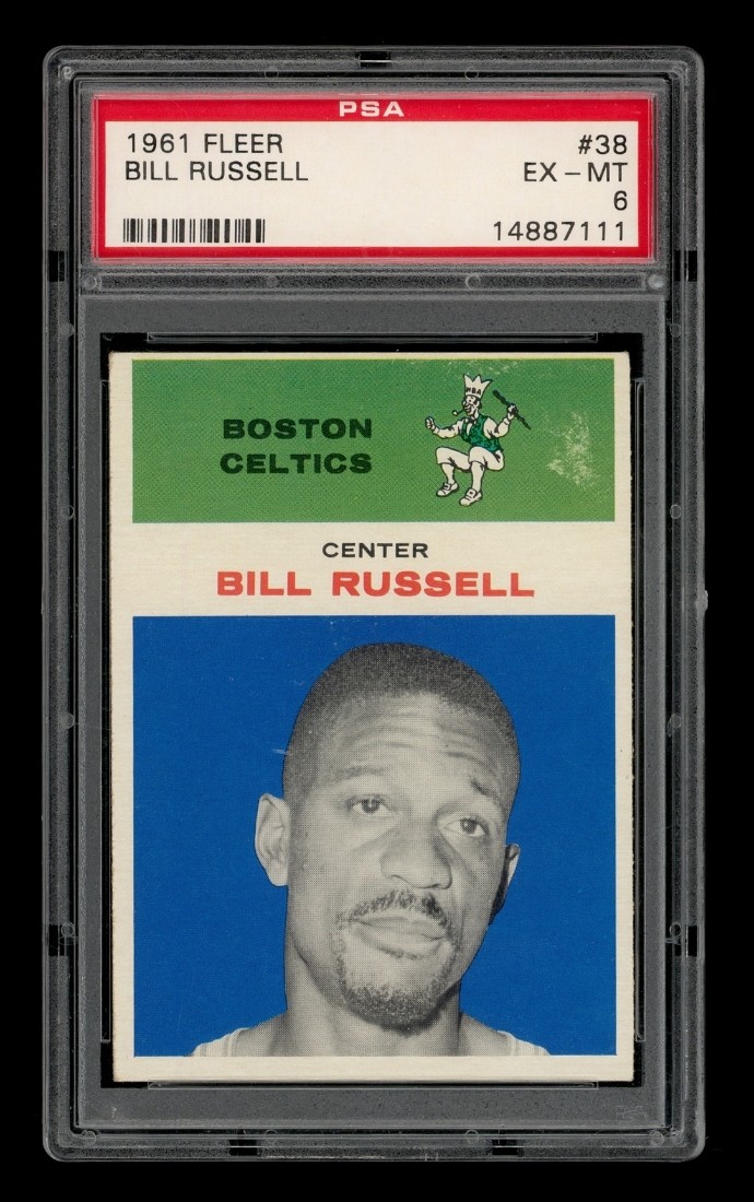 1961-62 Fleer Set-Break # 38 Bill Russell PSA 6 EX-MT