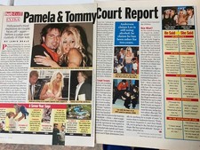 Pamela Anderson, Tommy Lee, Motley Crue, Two Page Vintage Clipping
