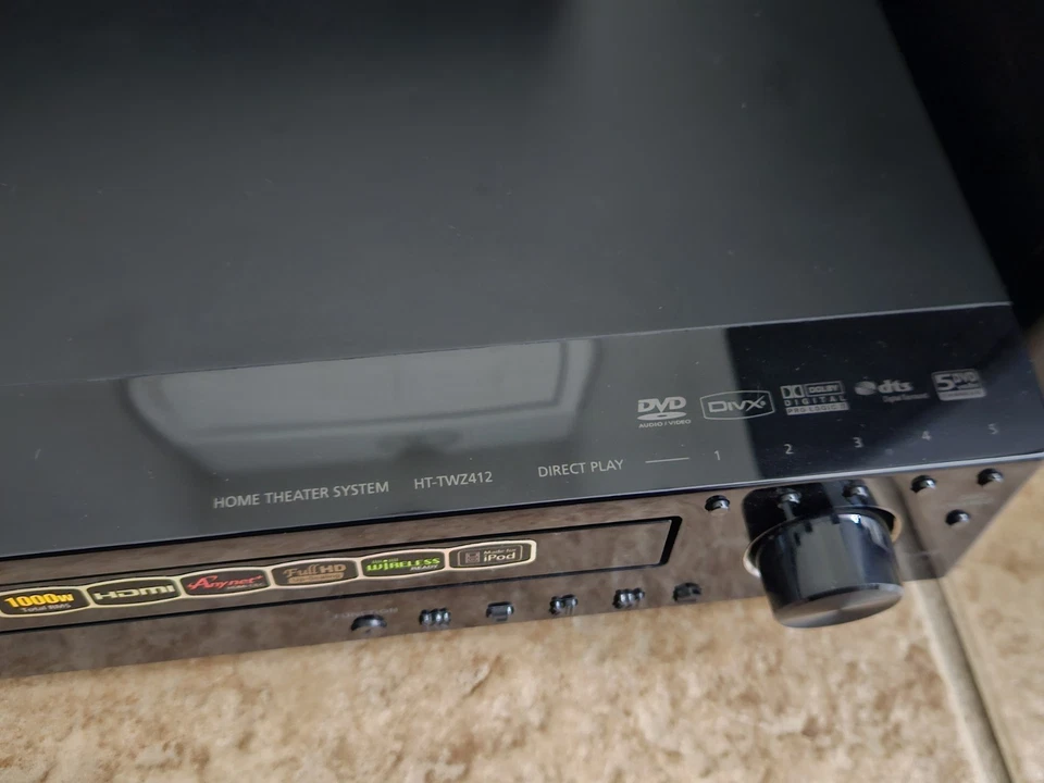 Samsung HT-TWZ412 5.1Ch 5 Disc CD/DVD Home Theater System Speakers Subwoofer  - Image 4 of 4