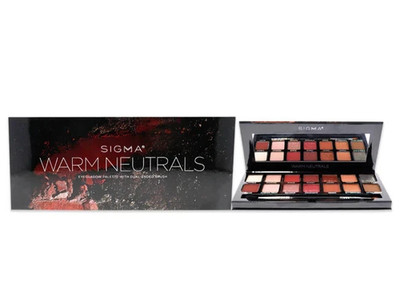 Sigma Beauty Warm Neutrals Eyeshadow Palette & Brush - NEW & FREE FAST SHIPPING