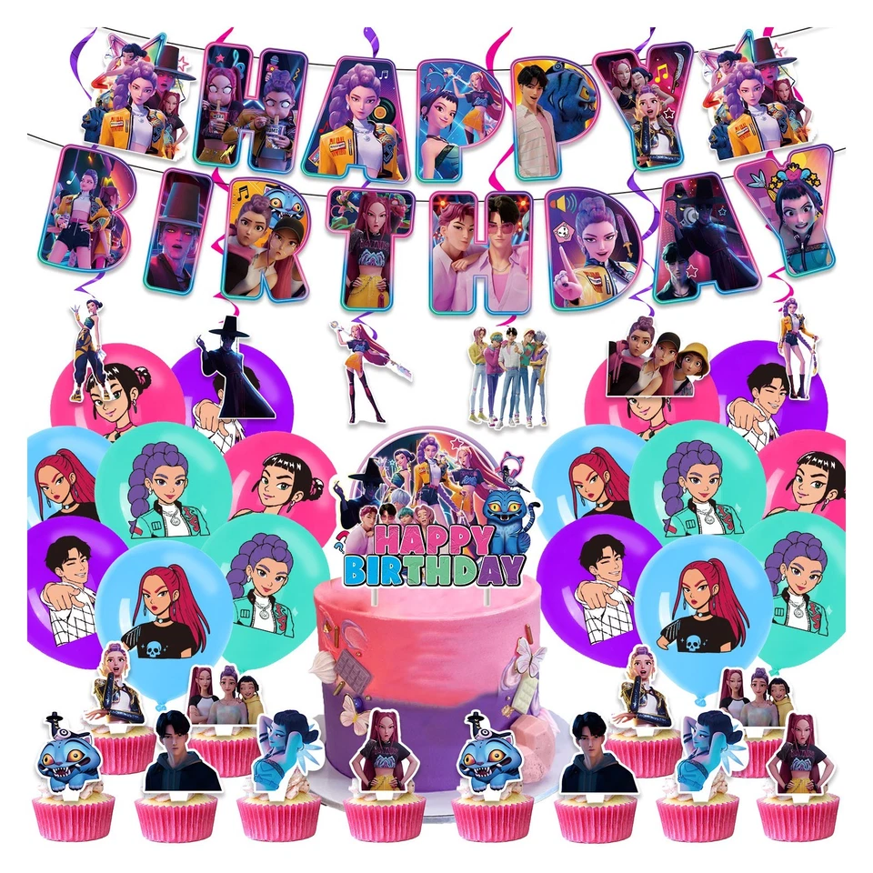 Huntrix KPop Demon Hunters Birthday Decorations Party Surprised Gifts for Kids - Image 4 of 4