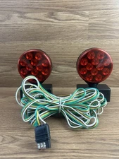 12V LED Magnetic Towing Trailer Light Kit 24 LEDS Multi-Function DOT for Boat US