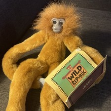 Vintage Wild Republic Golden Lion Tamarin Plush 12 Stuffed Toy Plastic Face 