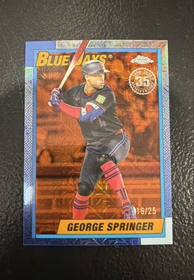 2025 Topps Update Series George Springer Mojo Orange Refractor 16/25