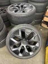 New Oem Tesla Model X 22 Machina Wheels Factory Black Rims Set Of 4