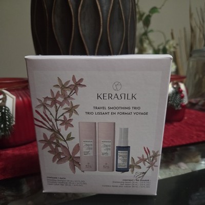 NIB KeraSilk Hair Travel Kit Smoothing Trio Shampoo Conditioner & Cuticle Filler
