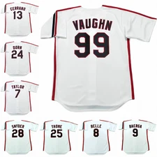 Custom Adult/Youth White All Stitched Throwback Home Jersey NWT Sizes S-6XL