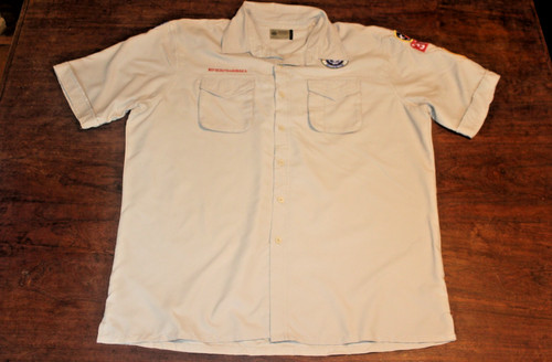 Boy Scouts of America BSA Men's Shirt Tan X-Large Vented Poly Microfiber Sewn Pa