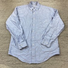 Vintage Brooks Brothers Oxford Button Shirt 15.5 - 34 Blue OCBD Formal Mens 90s